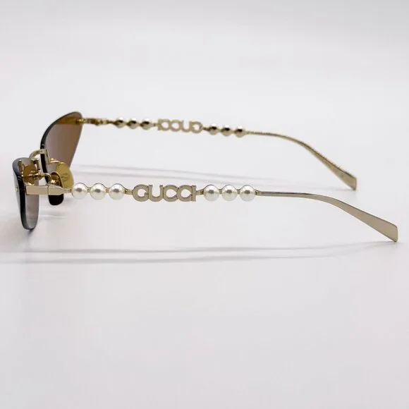 NEW GUCCI SUNGLASSES GOLD WOMEN CAT EYE EYEWEAR GUCCI  display picture 2